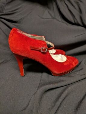 Alfani Red Suede Mary Jane Heels - Women's Elegant Pumps